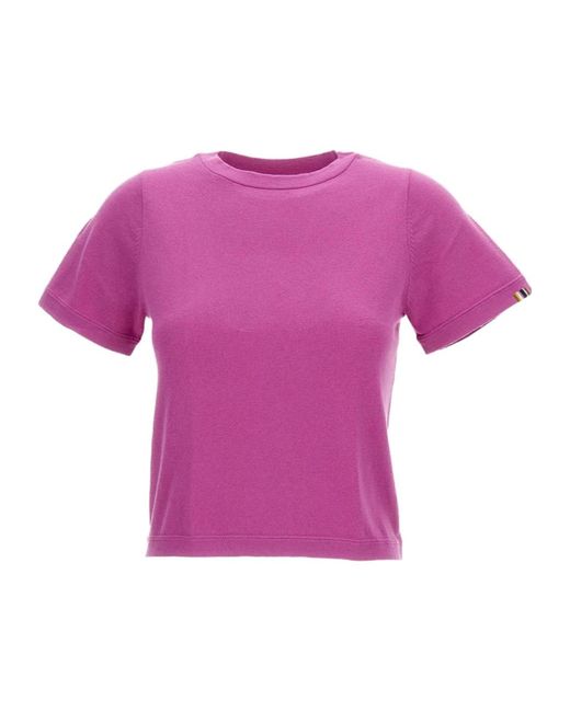 Extreme Cashmere Pink Short-Sleeved Crewneck T-Shirt