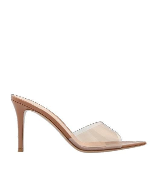 Gianvito Rossi White Elle Heeled Sandals