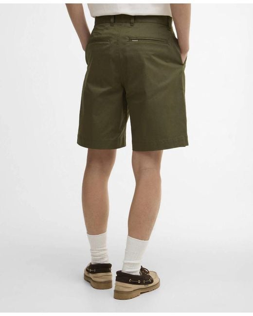 Barbour Green Mordey Twill Shorts for men
