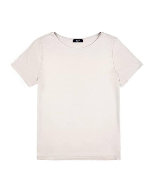 Fay White Classic Fit Casual Top