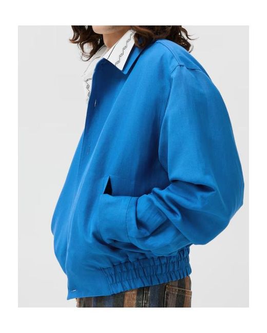 Versace Blue Button-Up Blouson for men