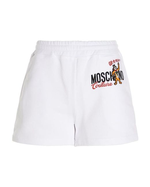 Moschino White X Kellogs' Logo-Printed Track Shorts
