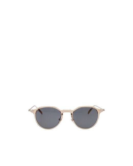 Montblanc White Eyewear Round Frame Sunglasses for men