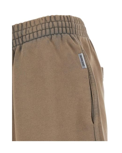 Represent Natural Elasticated Waist Logo Shorts for men