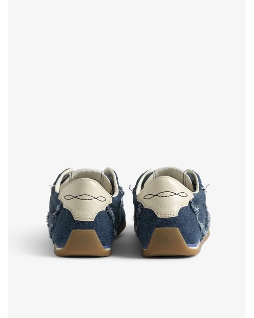 Zadig & Voltaire Blue Denim Dance Sneakers