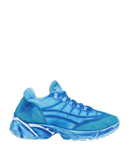 MM6 by Maison Margiela Blue Solid Color Low-Top Sneakers