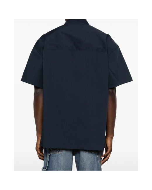 DARKPARK Blue Chest-Pocket Shirt for men
