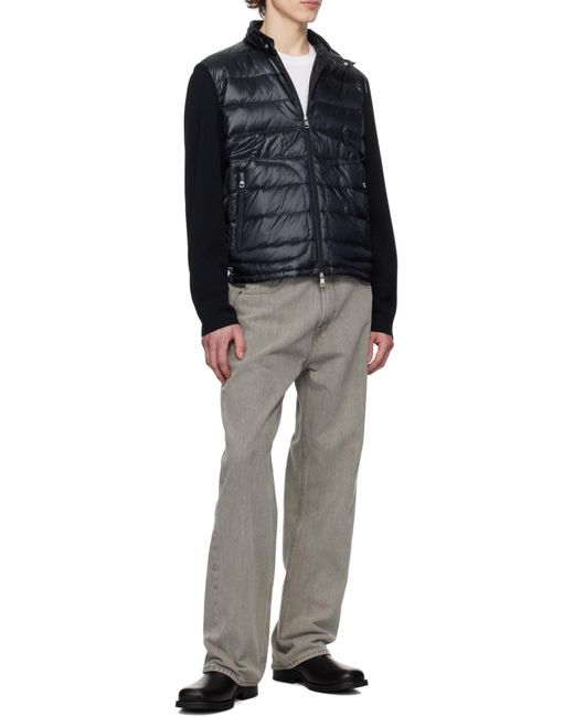 Moncler Blue Zip-Up Padded Jacket for men