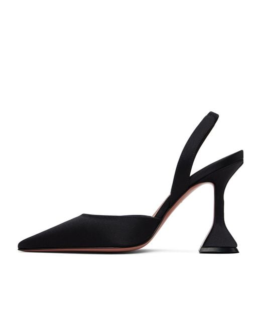AMINA MUADDI Black Holli 95 Sling Pointed-Toe High-Heeled Sandals