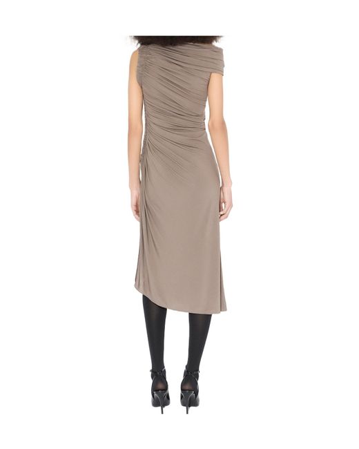Alaïa Natural Draped Knit Dress