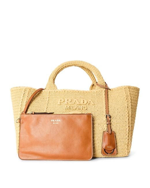 Prada Metallic Simple And Elegant Woven Handbag