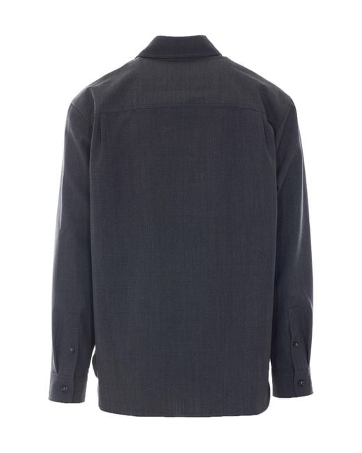 A.P.C. Blue Buttoned Overshirt for men