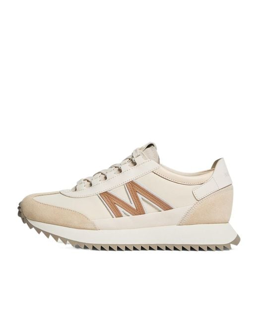 Moncler White Pacey 2 Lace-Up Sneakers