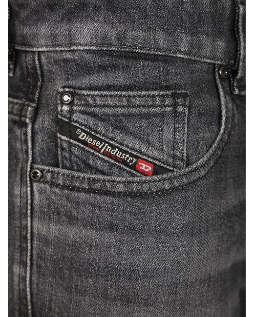 DIESEL Gray 1988 D-Ark Logo Embroidered Jeans