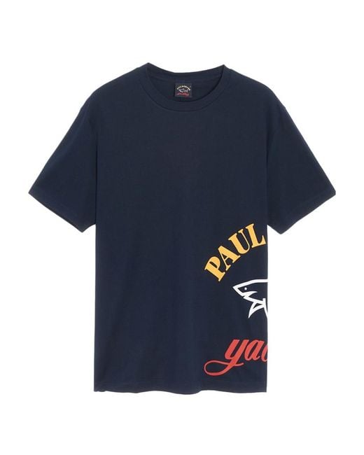 Paul & Shark Blue Logo Logo Short-Sleeved T-Shirt for men