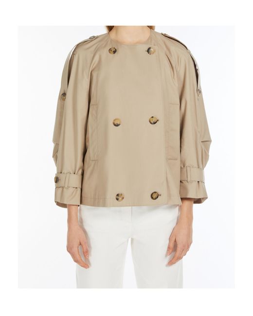 Max Mara Natural Round-Collar Casual Jacket
