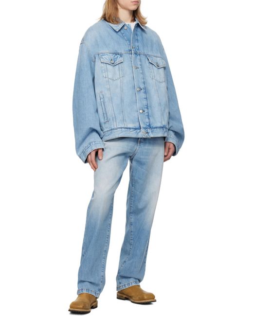 Acne Blue Relaxed Fit Denim Jacket for men
