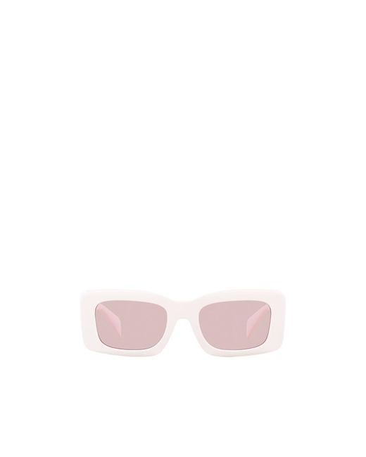 Versace Pink Eyewear Rectangular Frame Sunglasses