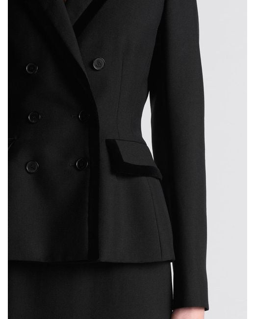 Dior Black Christian Marlène Double-Breasted Jacket