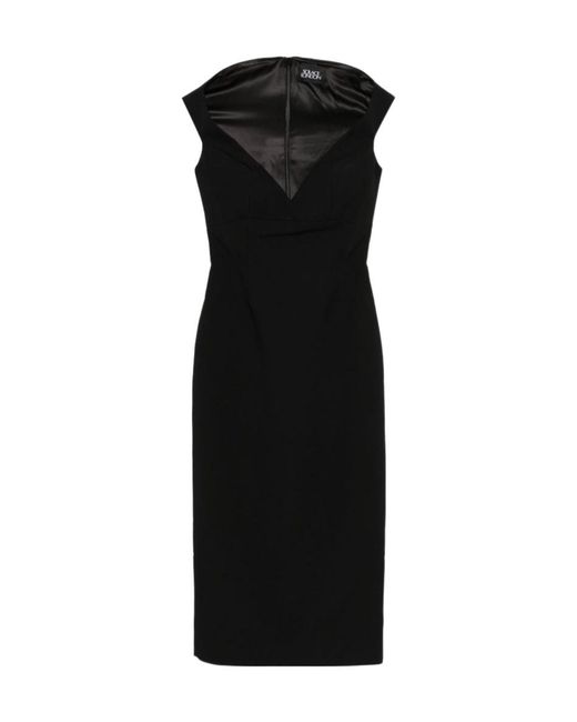 Solace London Black London Monica Sleeveless Midi Dress