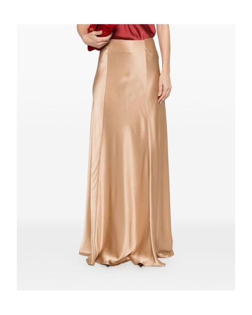 Alberta Ferretti Natural Maxi Skirt