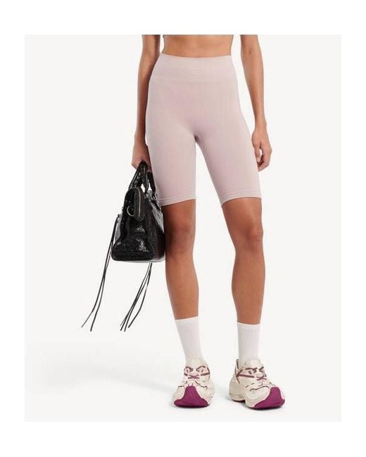 Balenciaga Pink Techwear Seamless Cycling Shorts