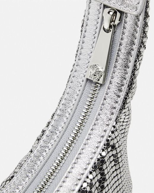 Versace Metallic Chain-Linked Mesh Clutch Bag