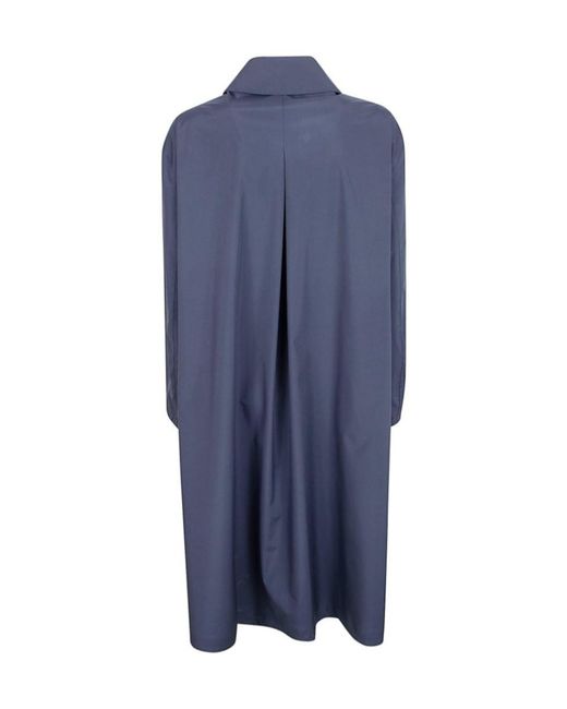 Herno Blue Long-Sleeved Trench Coat