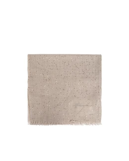 Ferragamo White Sequined Scarf