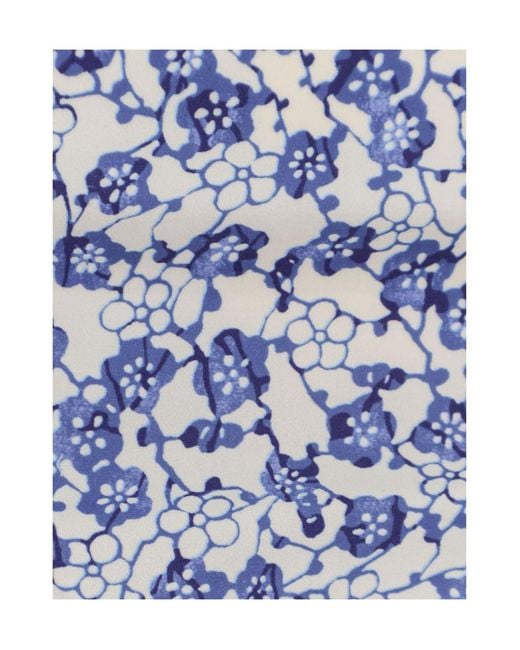 Isabel Marant Blue Floral Printed Tie Fastened Bikini Briefs