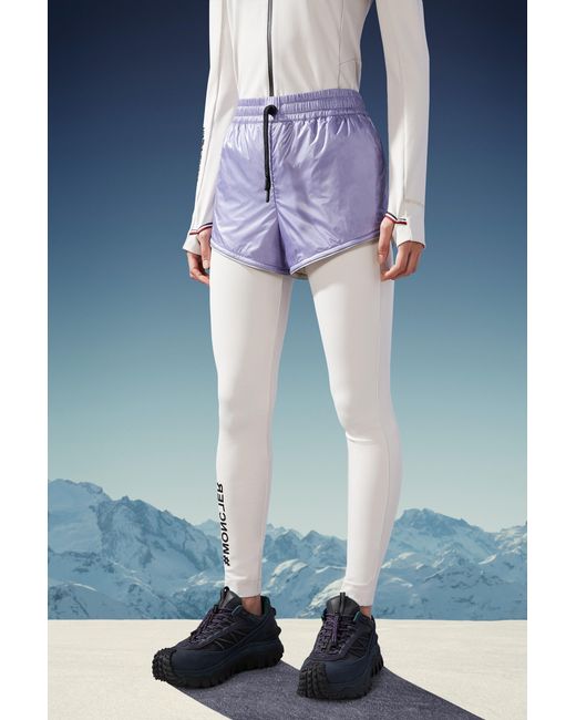 Moncler Purple Ripstop Shorts