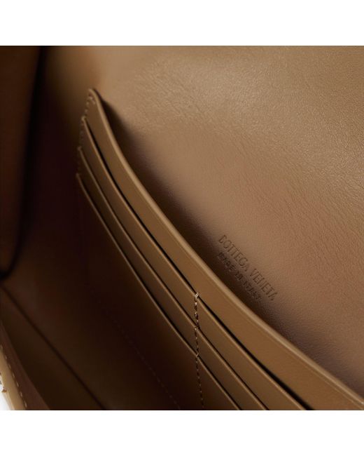 Bottega Veneta Brown Woven Sheepskin Clutch