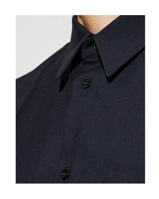Marni Blue Oversized Pocket Shirt for men