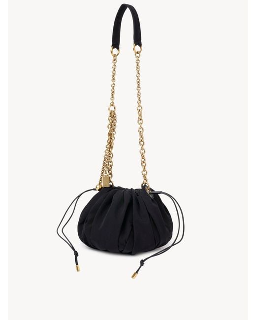Chloé White Chloé Plissé Chain Shoulder Bag