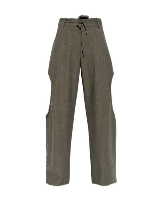 Christopher Esber Gray Casual Pants With Belt Loops