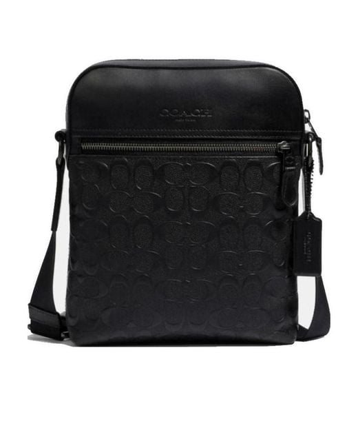 COACH Black Logo Shoulder Bag for men