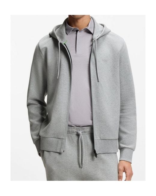 Boss Gray Hooded Sweatshirt for men