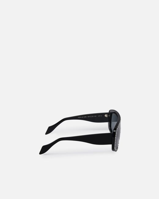 Pinko Blue Crystal-Embellished Geometric Sunglasses