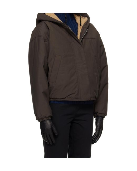 Canada Goose Brown Alberni Reversible Fleece Hooded Jacket