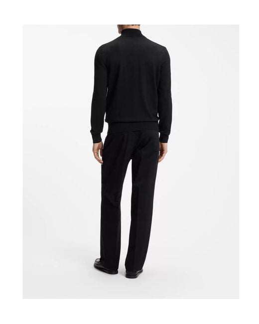 Boss Black Zip-Up Sweater for men