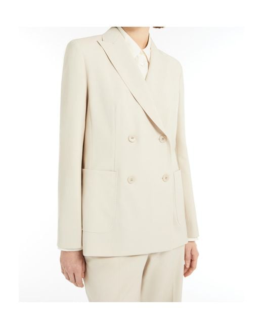 Weekend by Maxmara White Nervoso Double-Breasted Tailored Blazer
