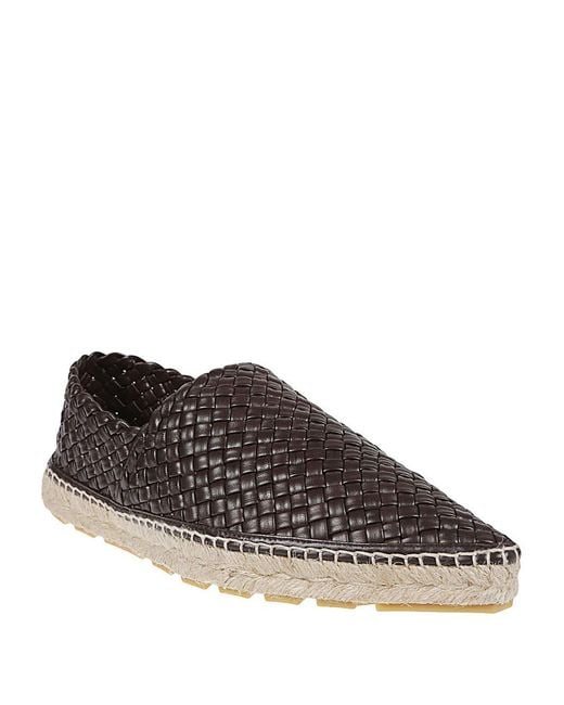 Bottega Veneta Brown Intrecciato Slip-On Loafers for men