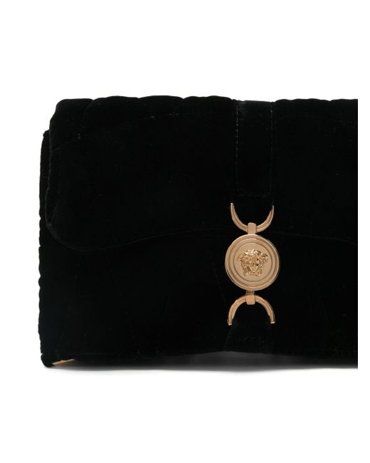 Versace Black Quilted Chain-Linked Shoulder Bag
