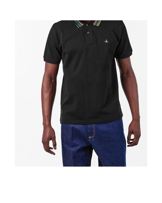 Vivienne Westwood Black Short-Sleeve Polo for men