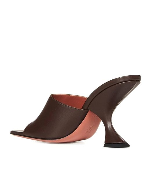 AMINA MUADDI Brown Open-Toe High-Heeled Sandals