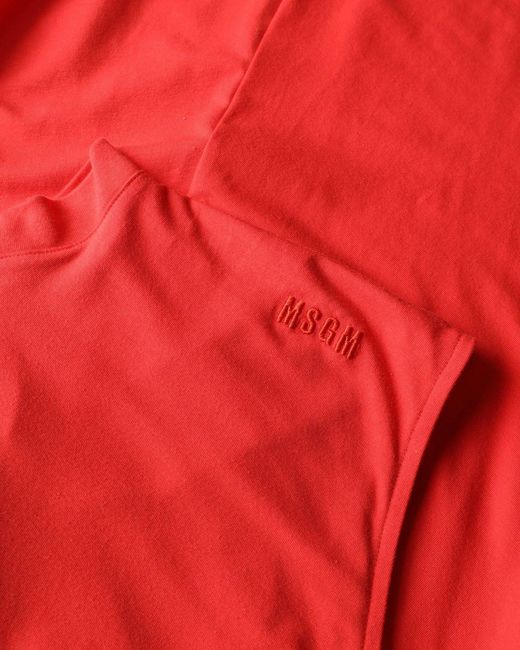 MSGM Red Sleeveless Dress
