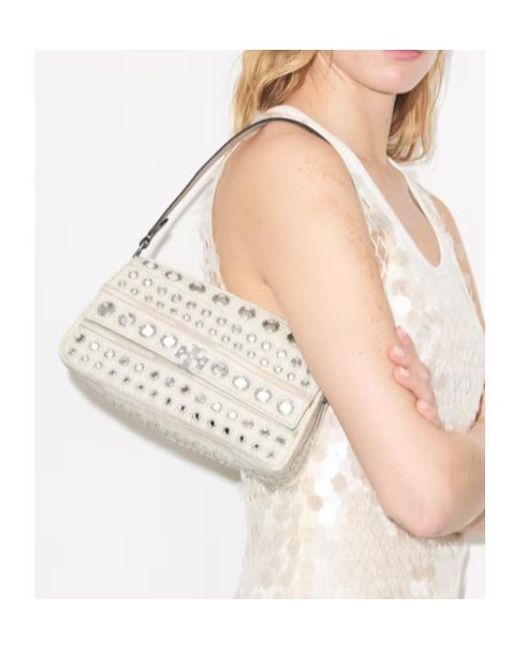 Tory Burch Metallic Small Charlie Embellished Shoulder Bag