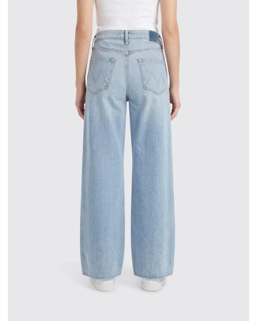 Mother Blue The Ditcher Roller Wide-Leg Jeans