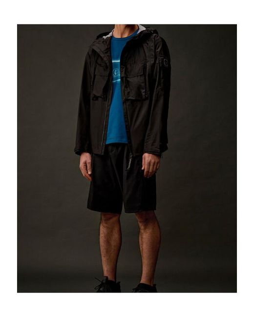C P Company Black Metropolis Transformable Hooded Jacket for men