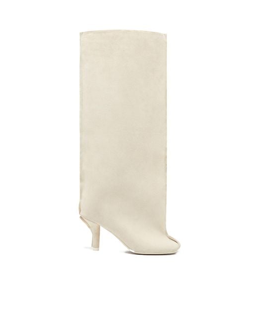 MM6 by Maison Margiela White Anatomic Tube Boots
